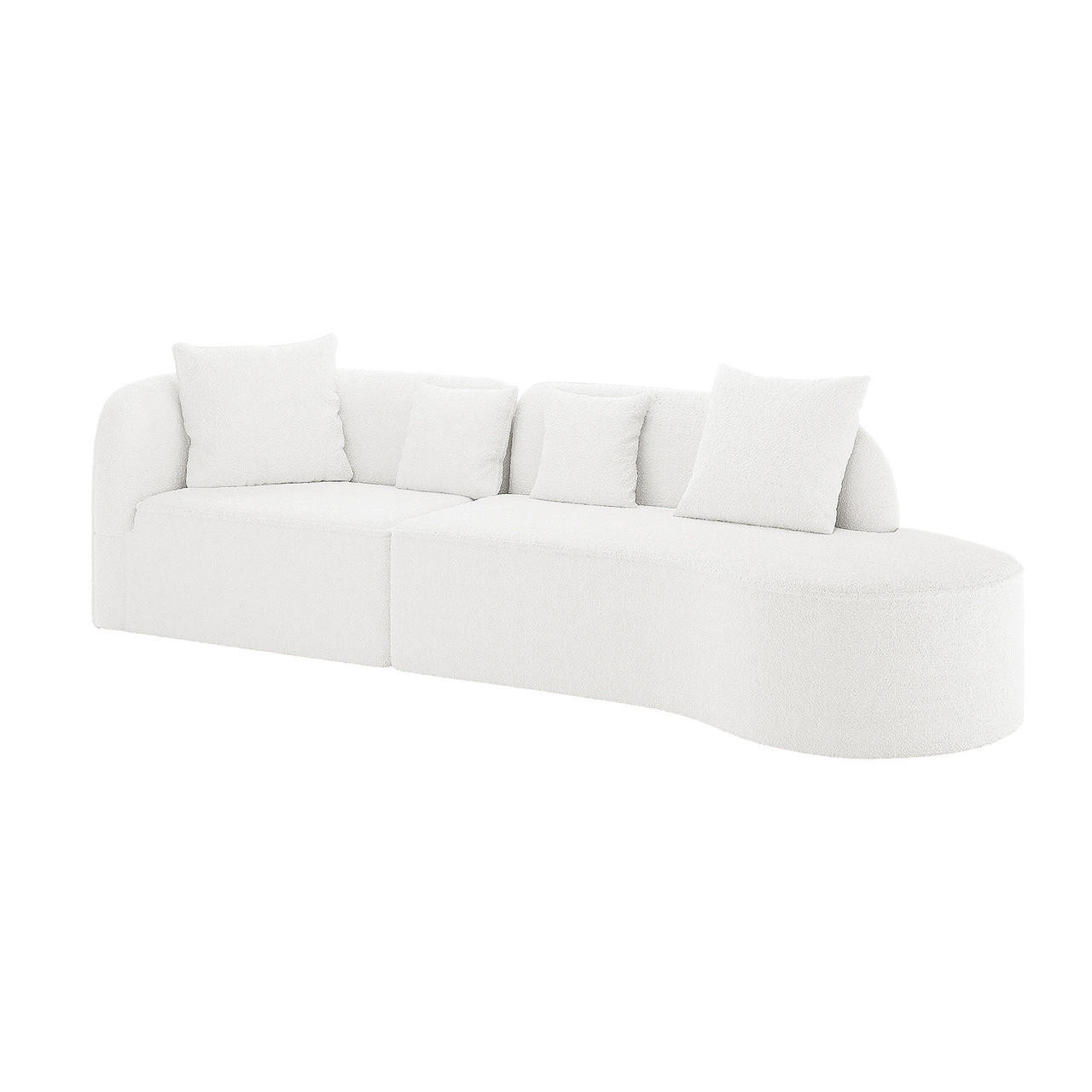 Hattie 4 Seater Boucle Sofa - Cream White
