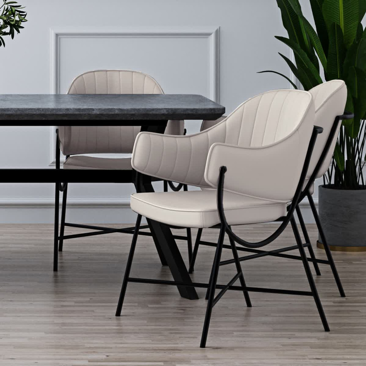 arden upholstered dining armchair