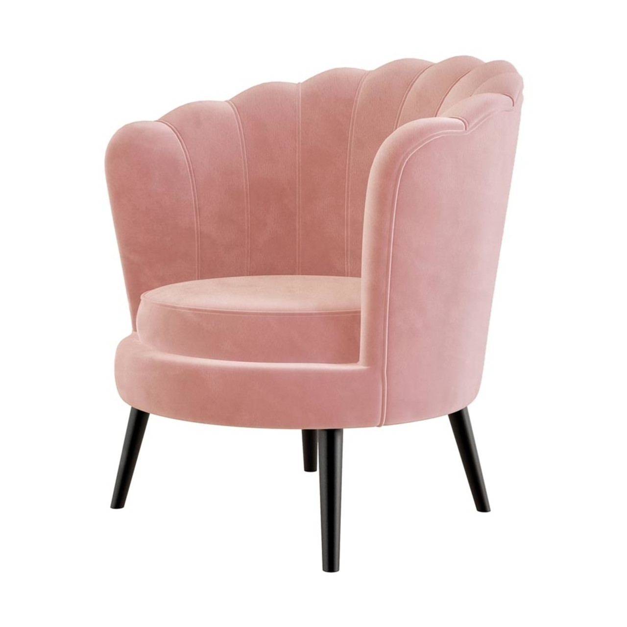 chantal scallop velvet accent chair